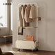The bedroom is full of luxury! Hanging clothes saves space