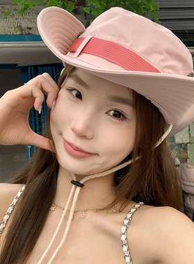 渔夫帽户外休闲女春夏季遮阳防晒