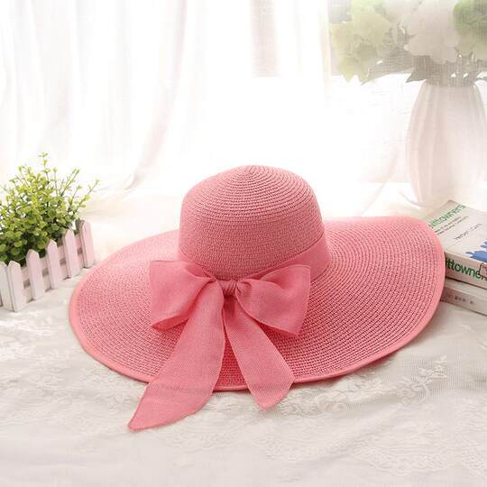 Big brimmed hat beach beach leisure women spring and summer