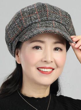 八角帽户外休闲女秋冬季百搭
