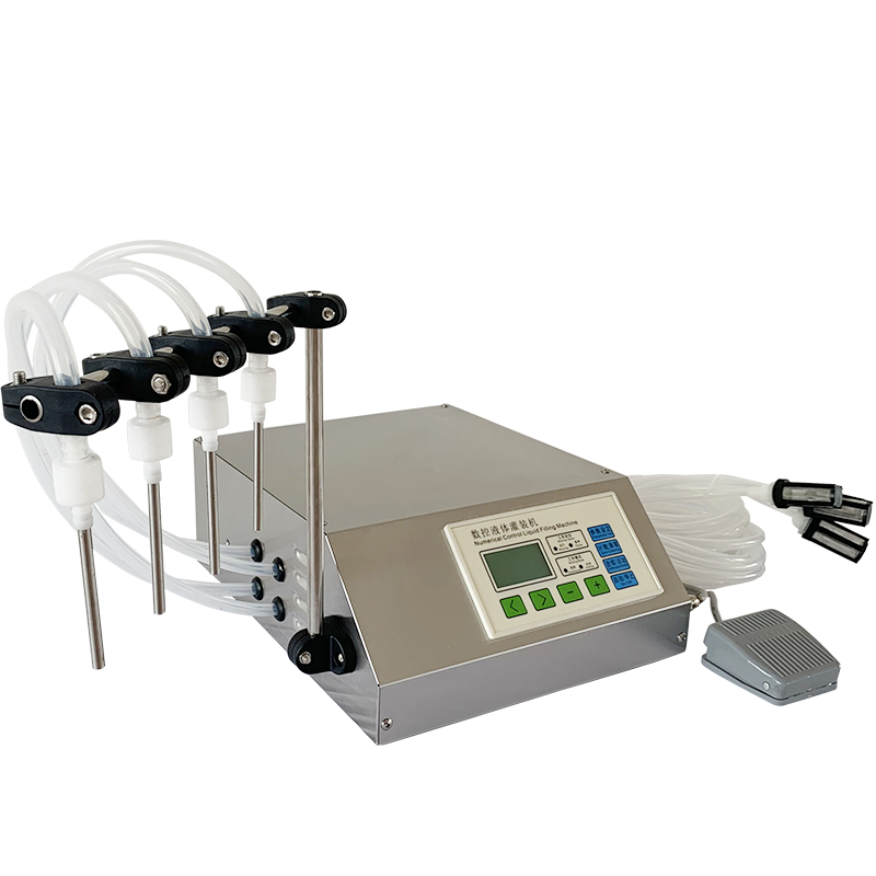 QH-G11D四头数控灌装机白酒牛奶分装机全自动小型液体定量罐装机 - 图1