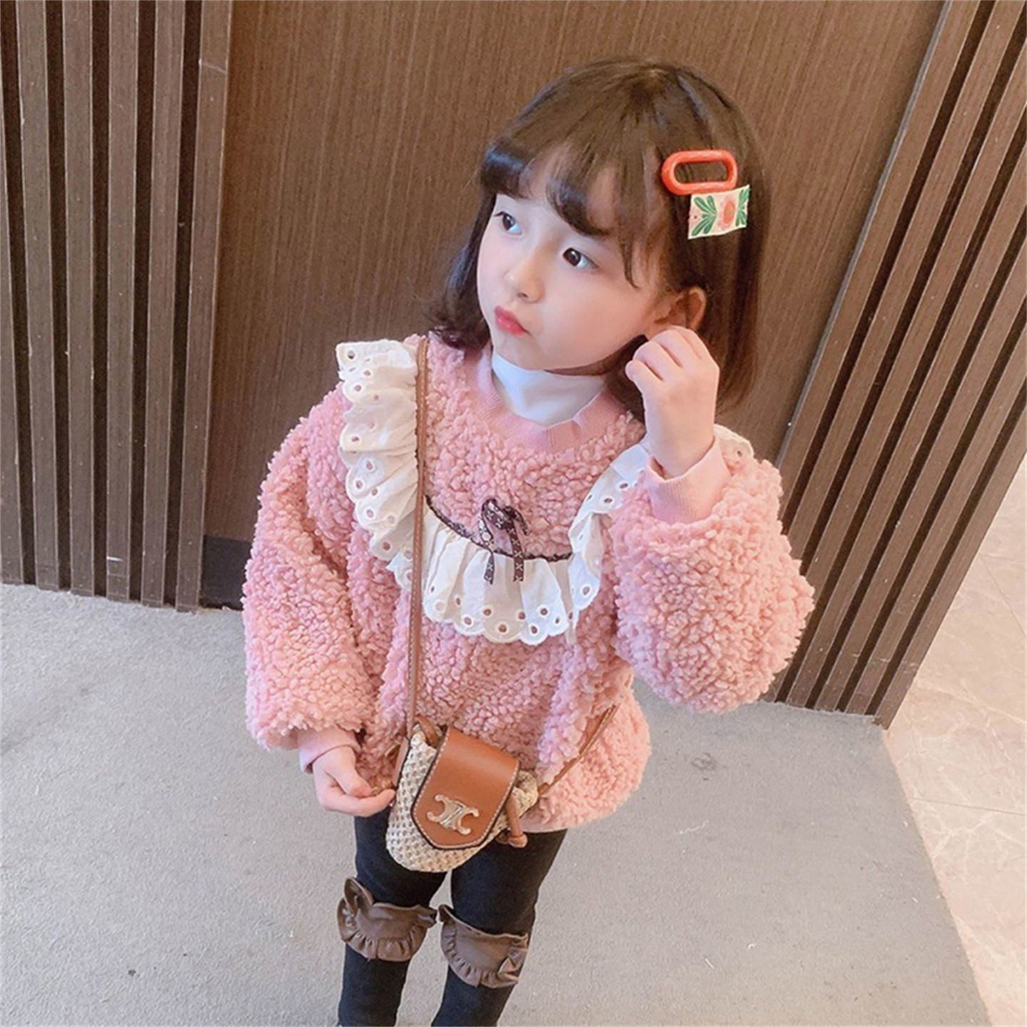 女童加绒加厚卫衣2025冬季新款儿童韩版洋气时髦保暖长袖毛毛衣潮,淘宝优惠券,粉丝福利购,淘宝优惠卷