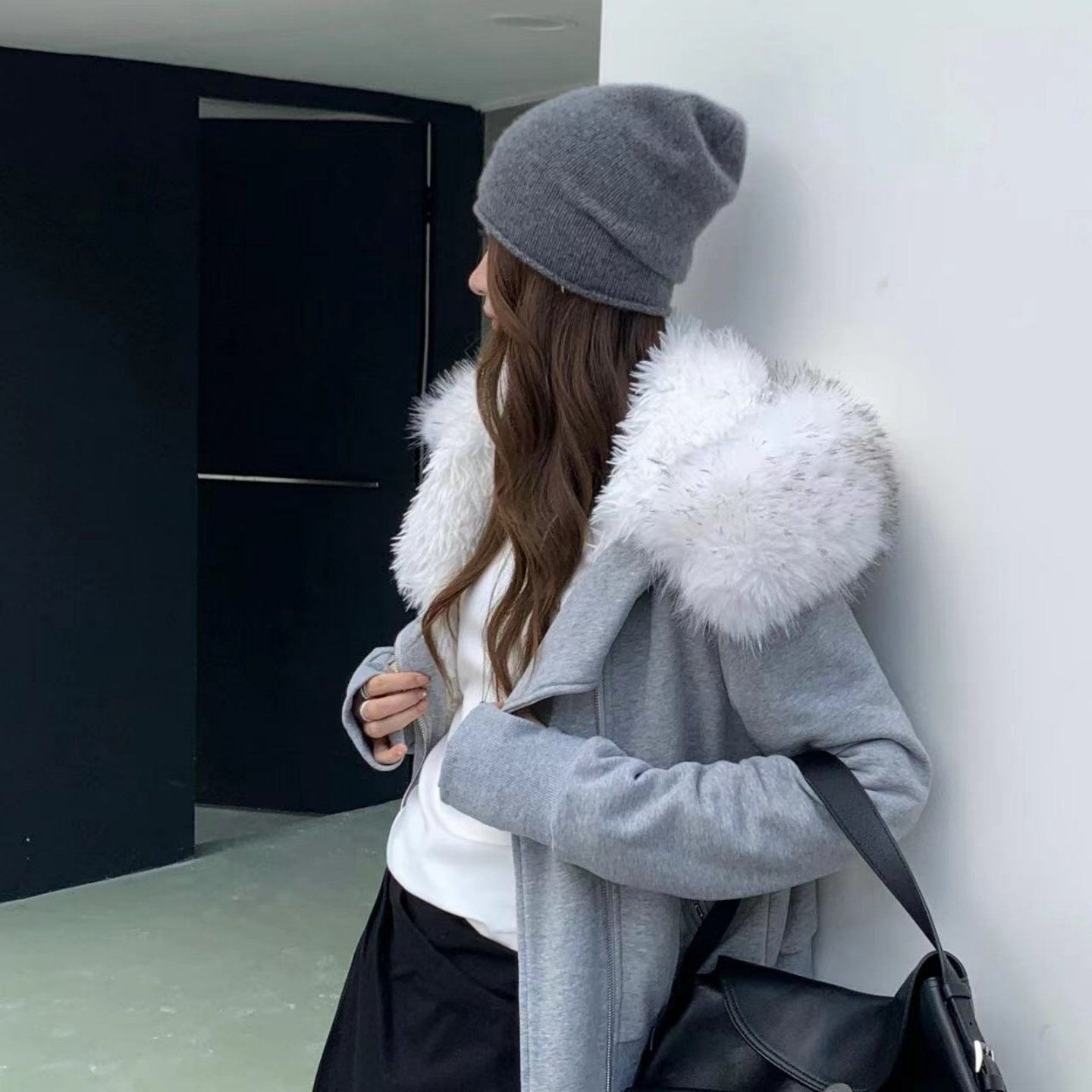 TCCW美式复古毛领连帽外套女冬季新款Best U纯色加厚短款拉链上衣,淘宝优惠券,粉丝福利购,淘宝优惠卷