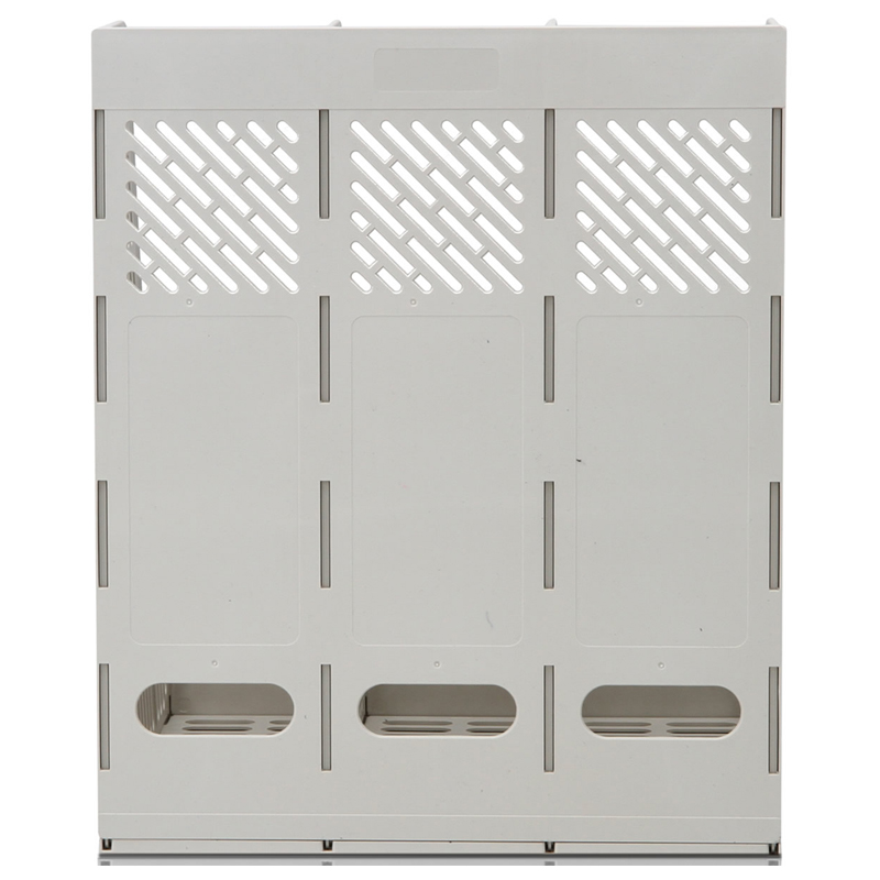 得力文具书架9847三联文件框塑料文件架资料架文件栏文件框文件筐 - 图2