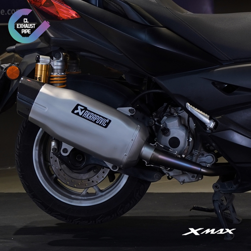 适用雅马哈XMAX300踏板摩托车排气管全段改装不锈钢碳纤维消声器 - 图1