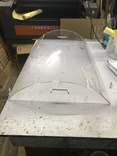 定制透明亚克力圆弧形展示展览罩 有机玻璃设备防风防尘防护罩 - 图2