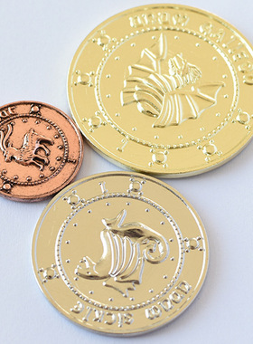 哈利电影古灵阁 金加隆纪念币徽章 猫头鹰沙漏项链 魔杖硬币 套装