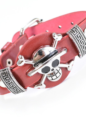 忍者  红绳疾风 漩涡鸣人 编织不锈钢皮手链首饰罗马手链 女士