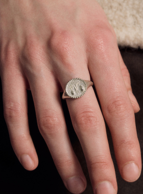 SALE E PEPE胡椒盐·纯银酒神泪滴戒指 镀金