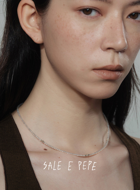 SALE E PEPE胡椒盐·灰玛瑙串珠项链