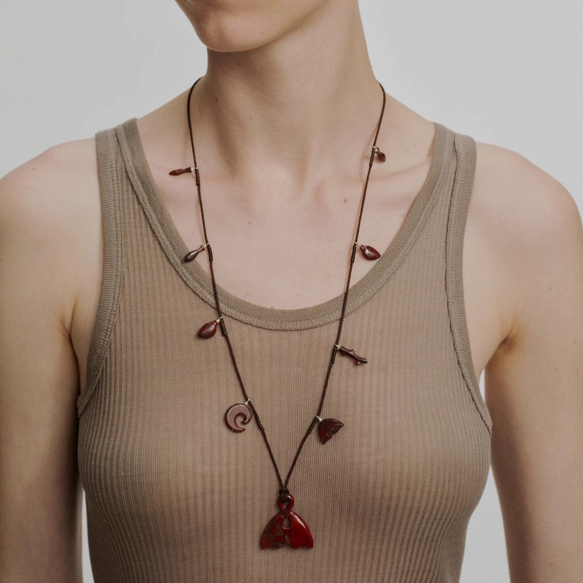 SALE E PEPE 胡椒盐 彩虹石纯银鱼尾编绳长项链,淘宝优惠券,粉丝福利购,淘宝优惠卷