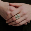 SALE E PEPE pepper and salt sterling silver Poseidon ring