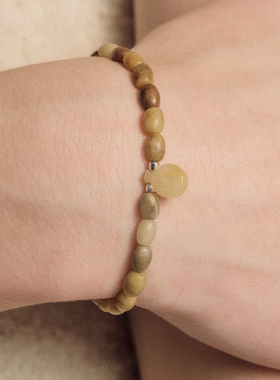 SALE E PEPE胡椒盐·酒壶串珠手链 黄澳宝黄玉黑云母卵石