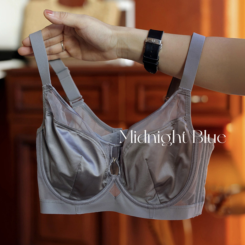 轻奢绸缎～无痕大胸显小防凸兔耳朵聚拢超薄软钢圈收副乳文胸套装,淘宝优惠券,粉丝福利购,淘宝优惠卷