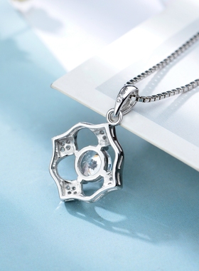 纯正s925纯银项链女真幸运四叶草