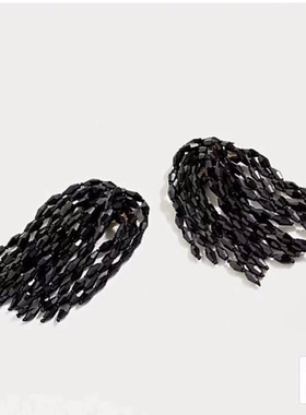 轻盈三色个性流苏耳钉女欧美饰品夸张个性耳饰防过敏J