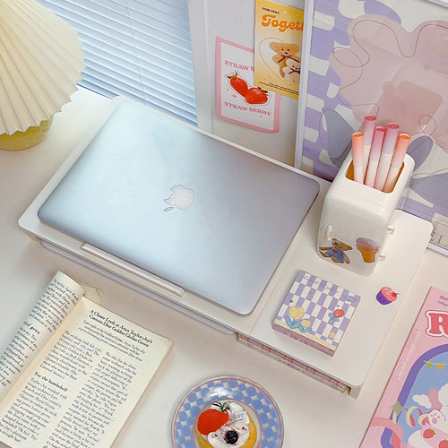 电脑增高架笔记本桌面支架散热宿舍办公桌工位支撑架收纳架置物架 - 图3