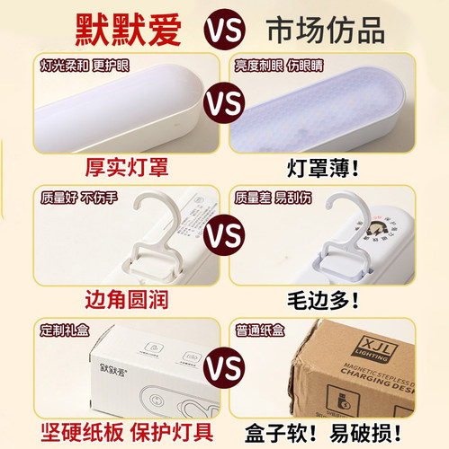 台灯宿舍灯超长续航大学生磁吸悬挂床上用小夜灯上铺下铺改造神器 - 图3
