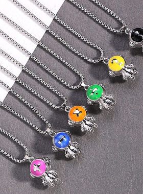 儿童项链男孩饰品配饰男童装饰小众街头嘻哈秋冬长款卫衣链毛衣链