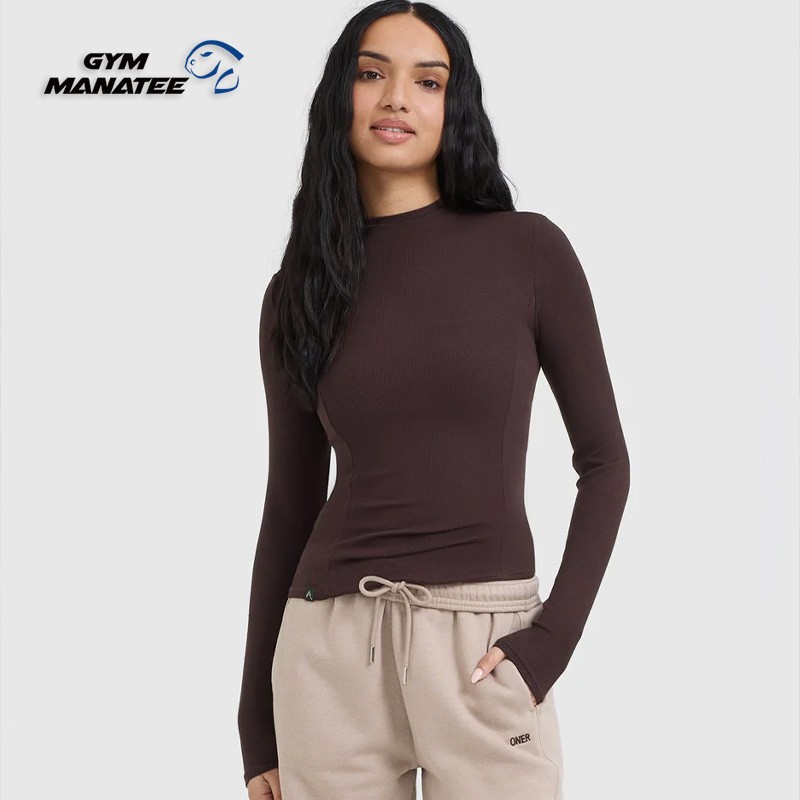 代购ONER ACTIVE女MELLOW RIB MOCK NECK LONG SLEEVE螺纹长袖-图2