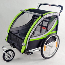 Bikes electric car trailer rear-hanging car children stroller baby double seat shock absorbing car hiking gear folding