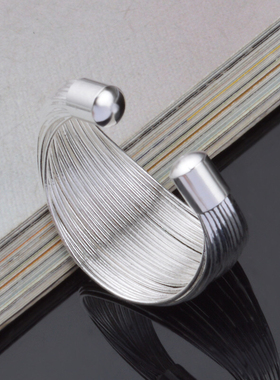 韩版线圈开口戒指