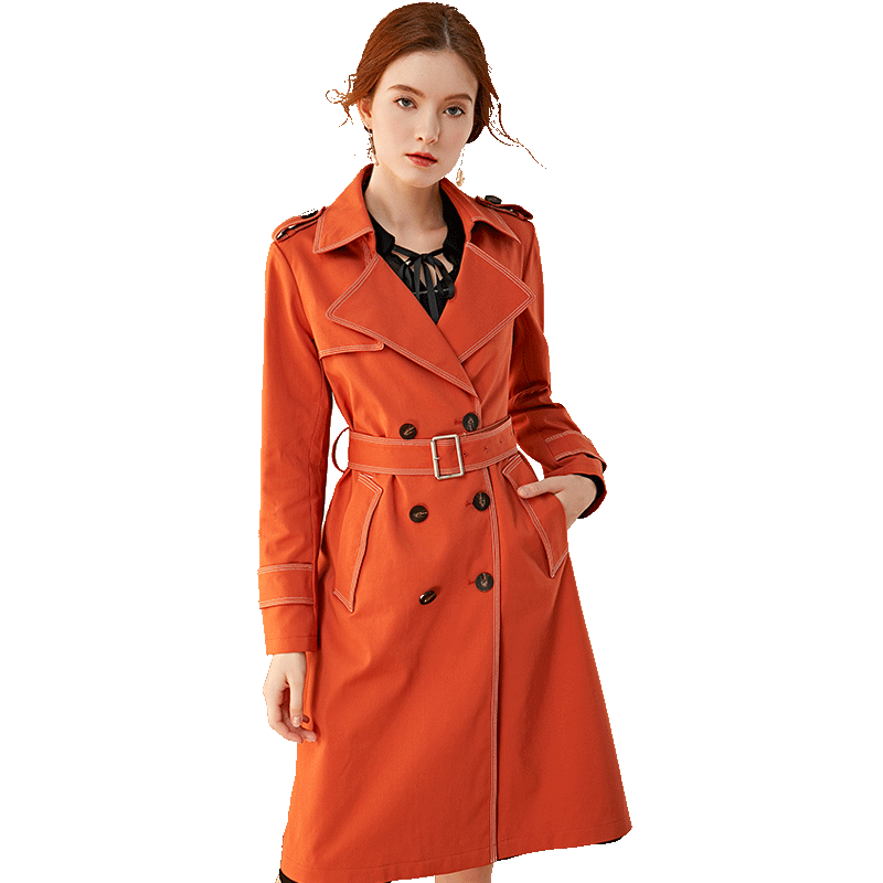 名人瑞裳2020春季新款英伦风风衣 名人瑞裳风衣