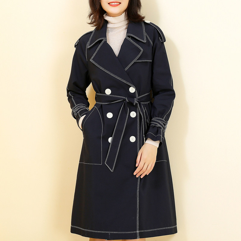 名人瑞裳初秋新款2019女中长款风衣 名人瑞裳风衣