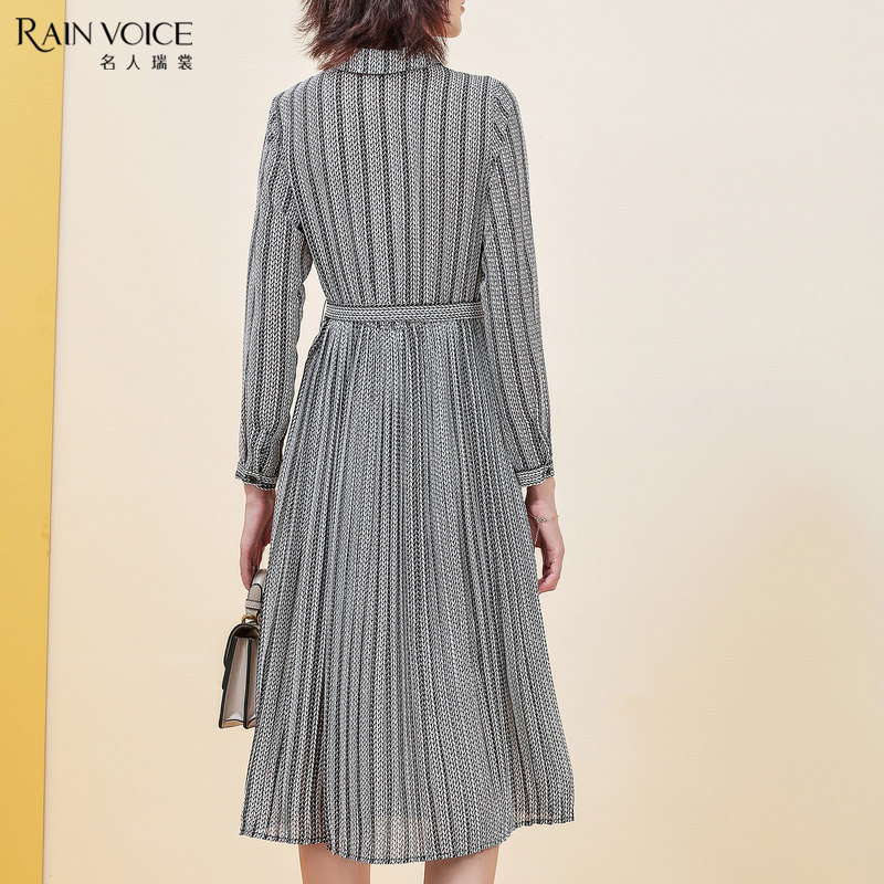 名人瑞裳秋装2019年新款气质连衣裙 名人瑞裳连衣裙