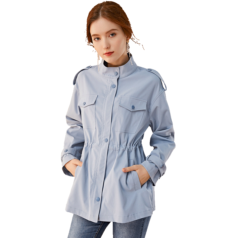 名人瑞裳2020春季新款小个子潮风衣 名人瑞裳风衣