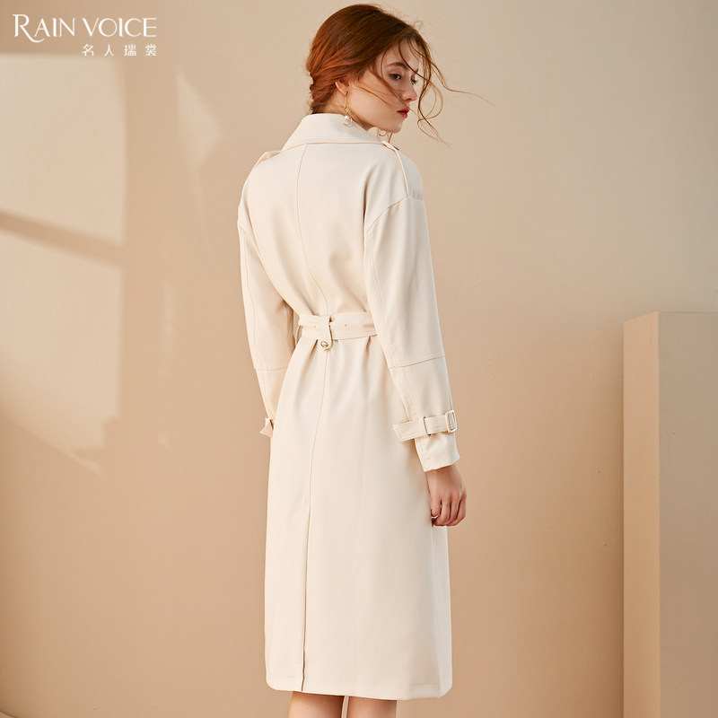 名人瑞裳2020春季新款中长款风衣 名人瑞裳风衣