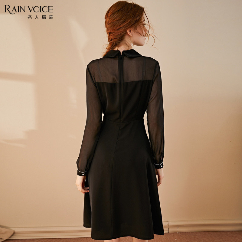 名人瑞裳2020新款早春知性小连衣裙 名人瑞裳连衣裙