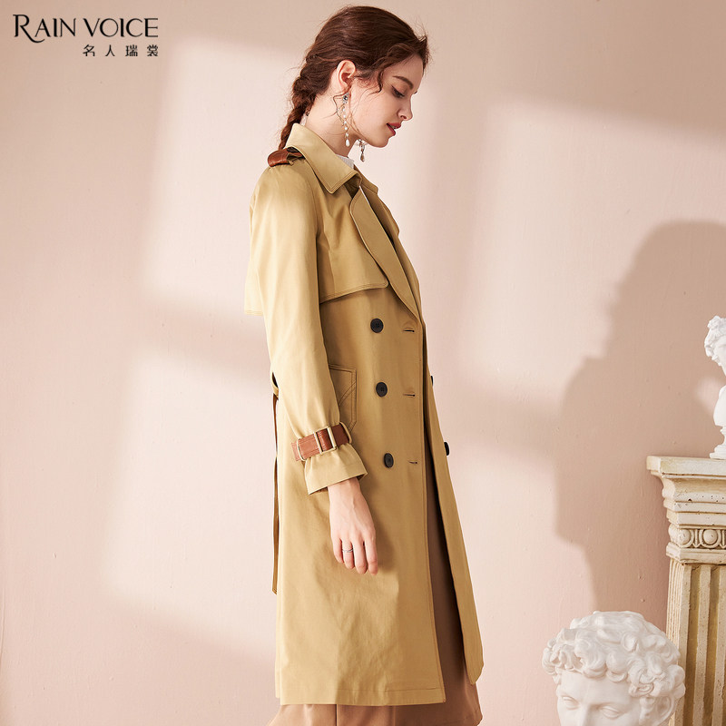 名人瑞裳秋季2020年新款收腰风衣 名人瑞裳风衣
