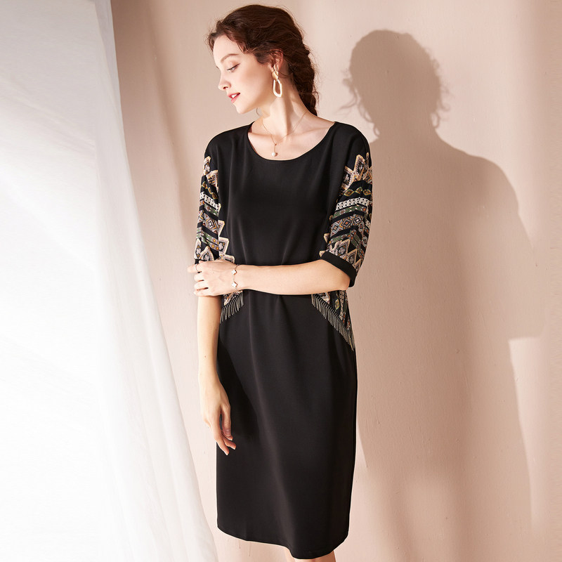 名人瑞裳秋连衣裙2020年印花裙子 名人瑞裳连衣裙