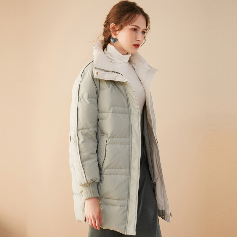 名人瑞裳冬季轻薄2019年新款白鸭绒 名人瑞裳羽绒服
