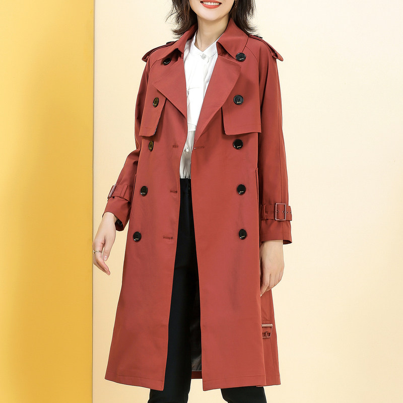 名人瑞裳初秋新款2019中长款女风衣 名人瑞裳风衣