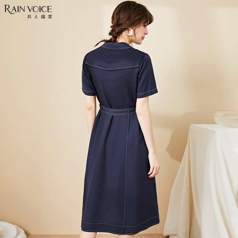 名人瑞裳夏装2020新款polo ol连衣裙 名人瑞裳连衣裙