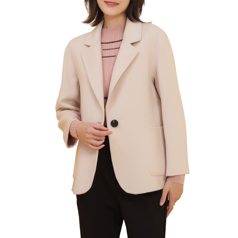 名人瑞裳冬季新款2019流行短款毛呢 名人瑞裳毛呢外套