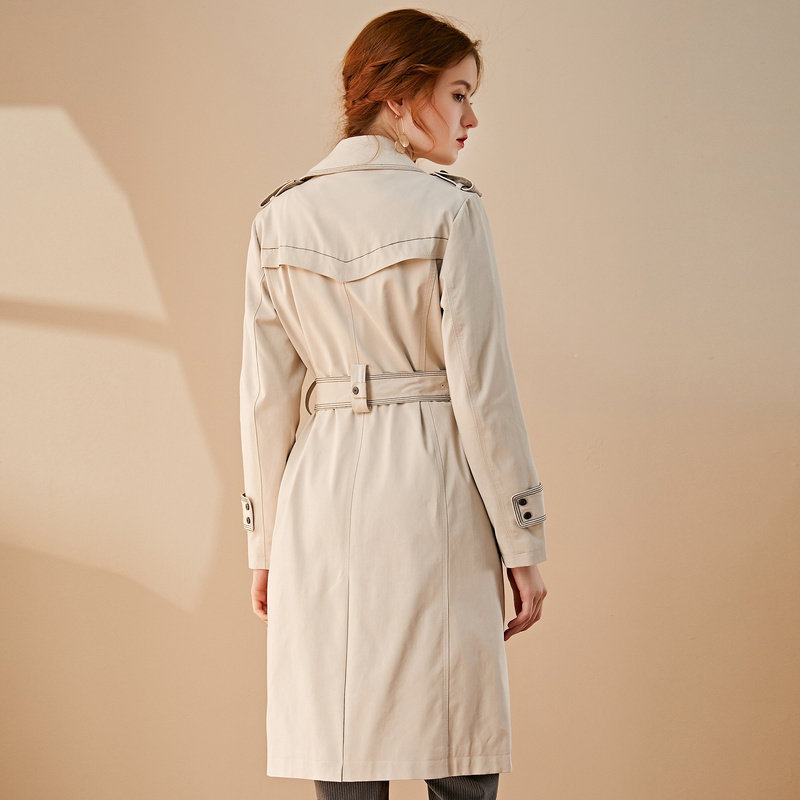 名人瑞裳2020春季新款英伦风风衣 名人瑞裳风衣