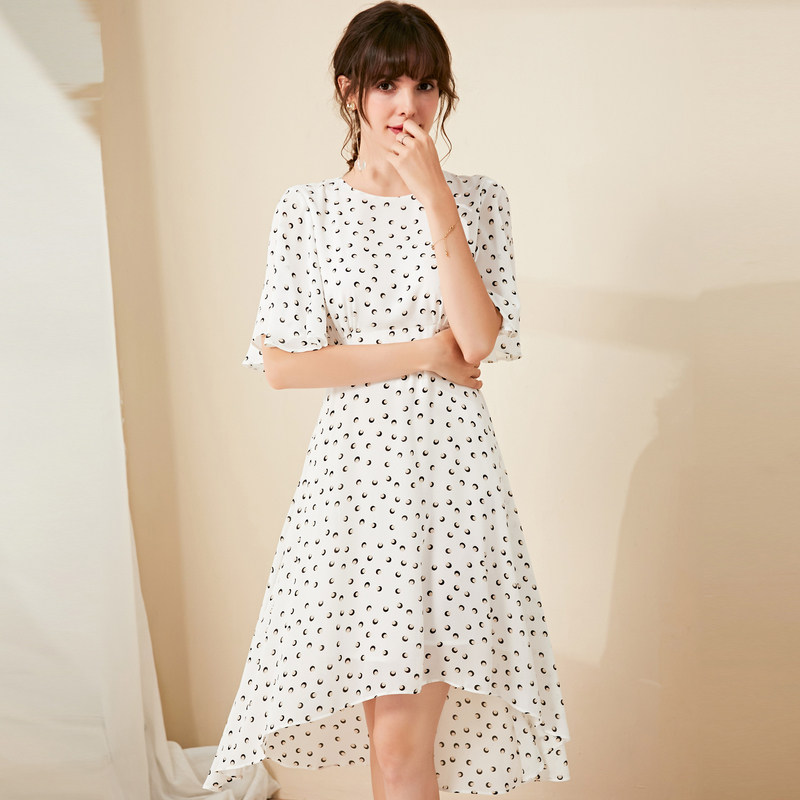 名人瑞裳连衣裙女2020新款夏天雪纺 名人瑞裳连衣裙