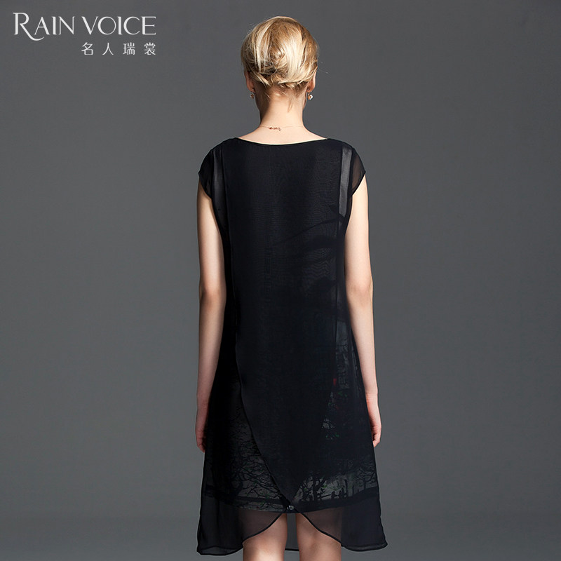 名人瑞裳2016夏季新品中长款短袖 名人瑞裳连衣裙