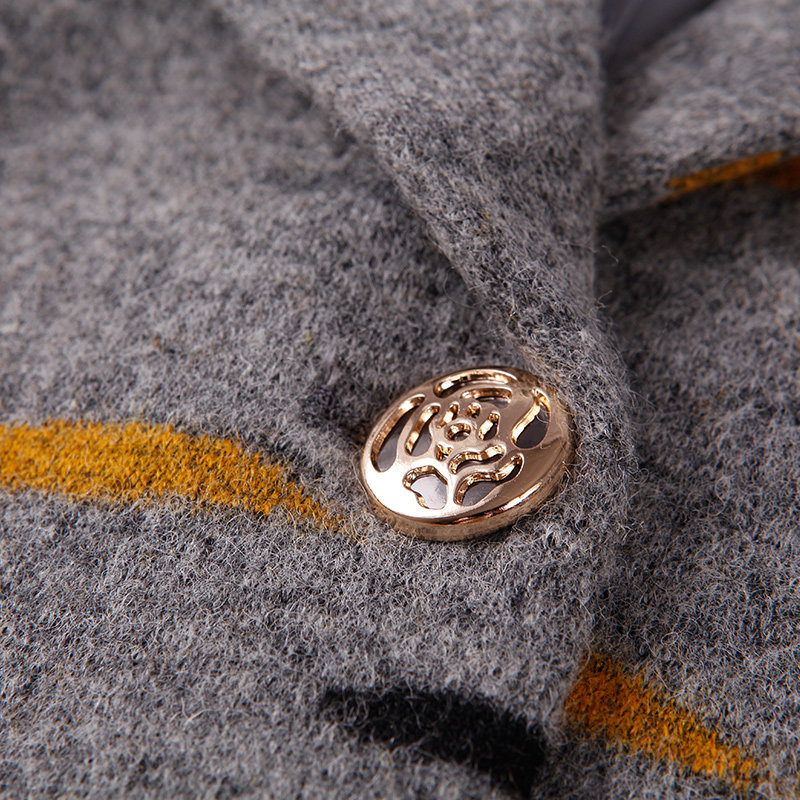 名人瑞裳冬季新品女装中长款修身 名人瑞裳毛呢外套