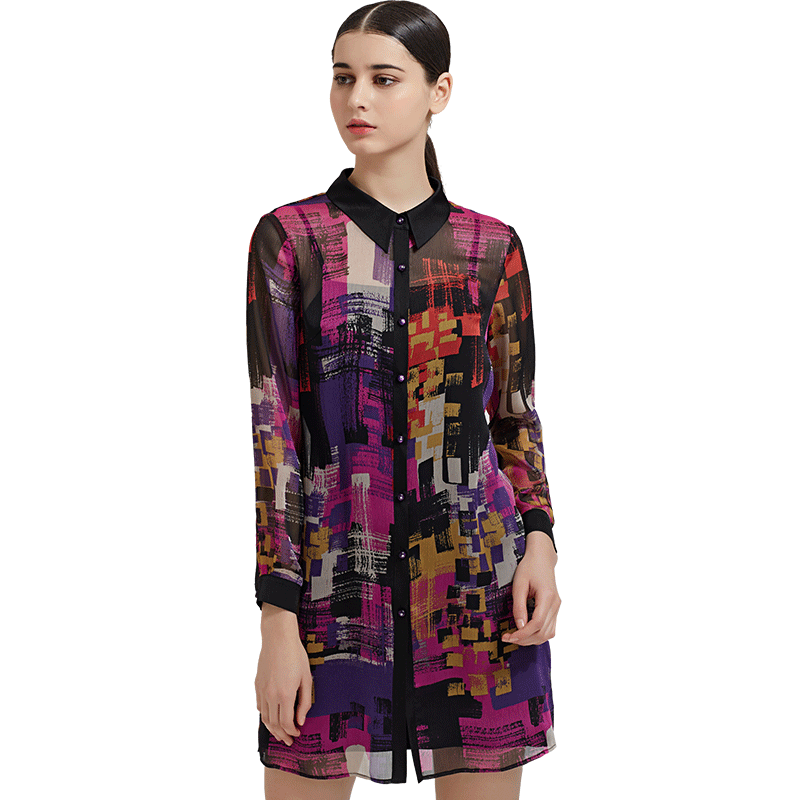 名人瑞裳2016夏季新品中长款衬衫 名人瑞裳连衣裙