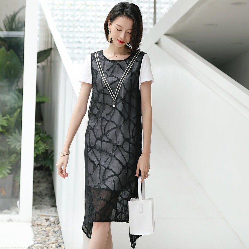 名人瑞裳雪纺女夏2018新款气质宽松 名人瑞裳连衣裙