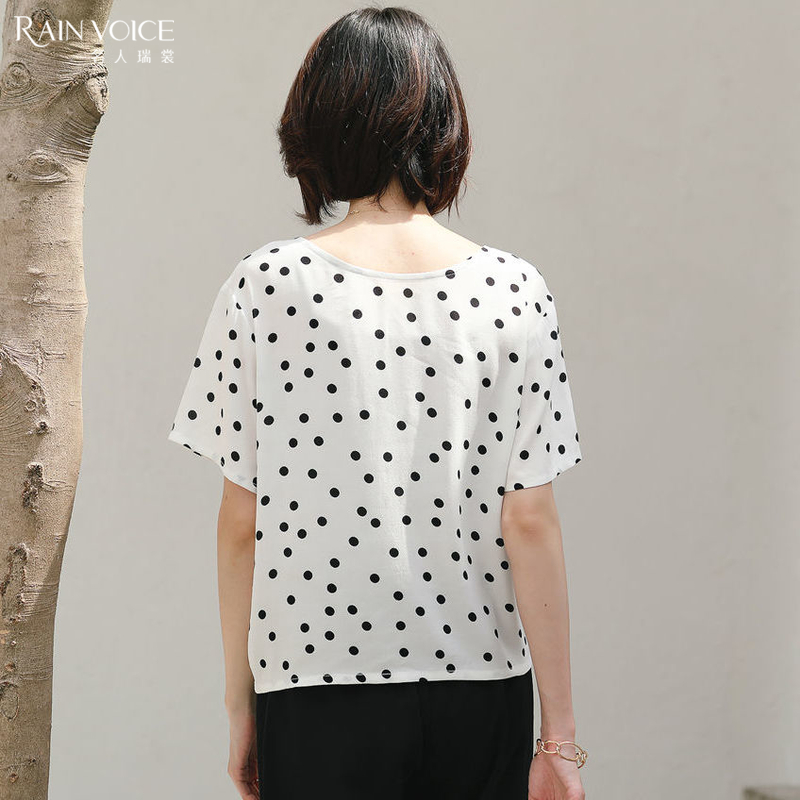 名人瑞裳2021夏季新款纯色雪纺衫 名人瑞裳蕾丝衫/雪纺衫