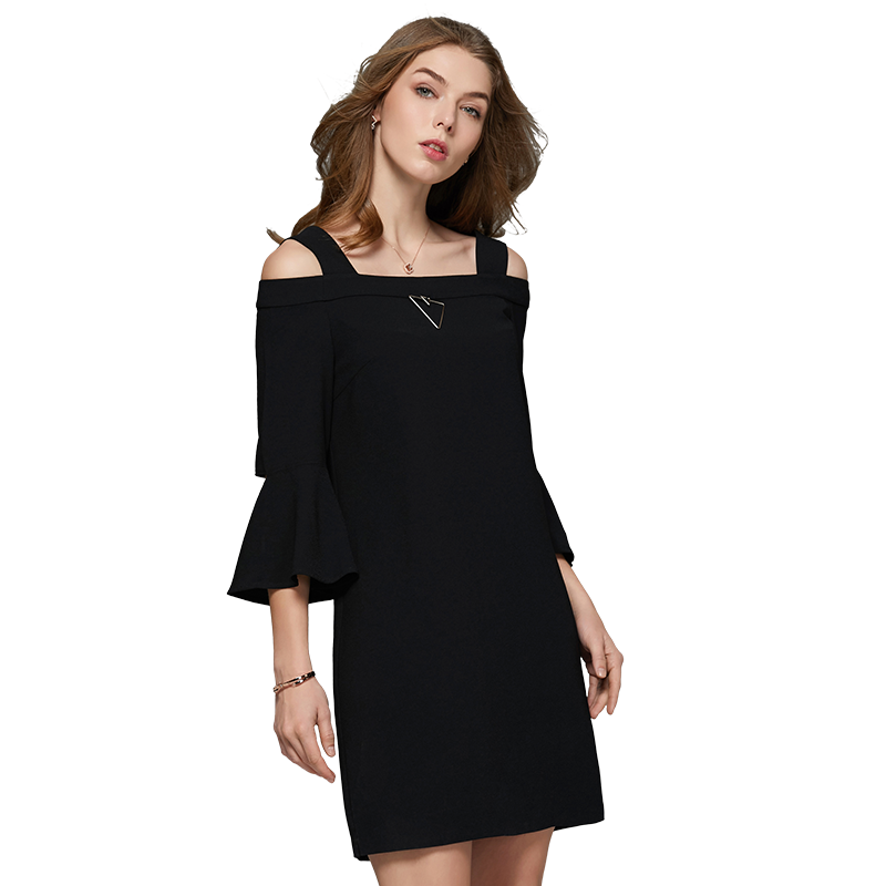 名人瑞裳2017夏装新款中长款连衣裙 名人瑞裳连衣裙