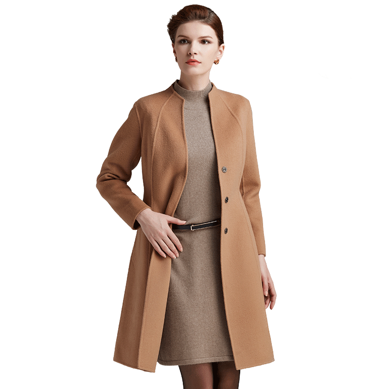 名人瑞裳2015冬季新品女装呢大衣 名人瑞裳毛呢外套