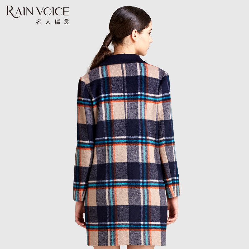 名人瑞裳冬季新品女装英伦气质毛呢 名人瑞裳毛呢外套