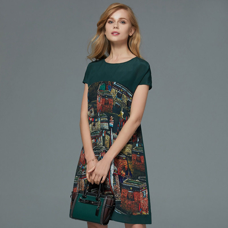 名人瑞裳2017夏装新款气质连衣裙 名人瑞裳连衣裙