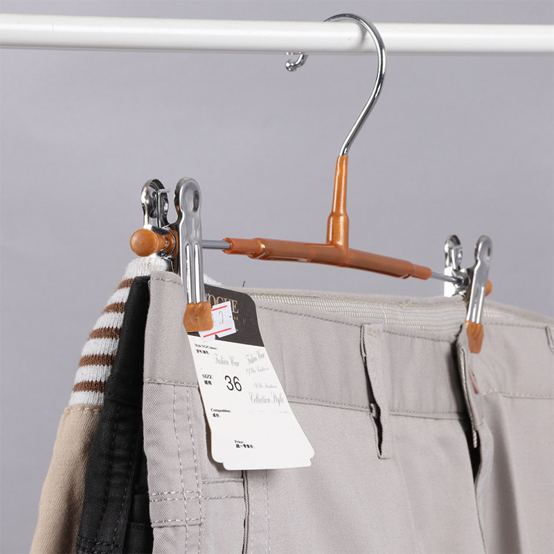 [衣架厂直销]韩版防滑金属浸塑裤架裤夹子无痕裤夹裙夹（10只装）,淘宝优惠券,粉丝福利购,淘宝优惠卷
